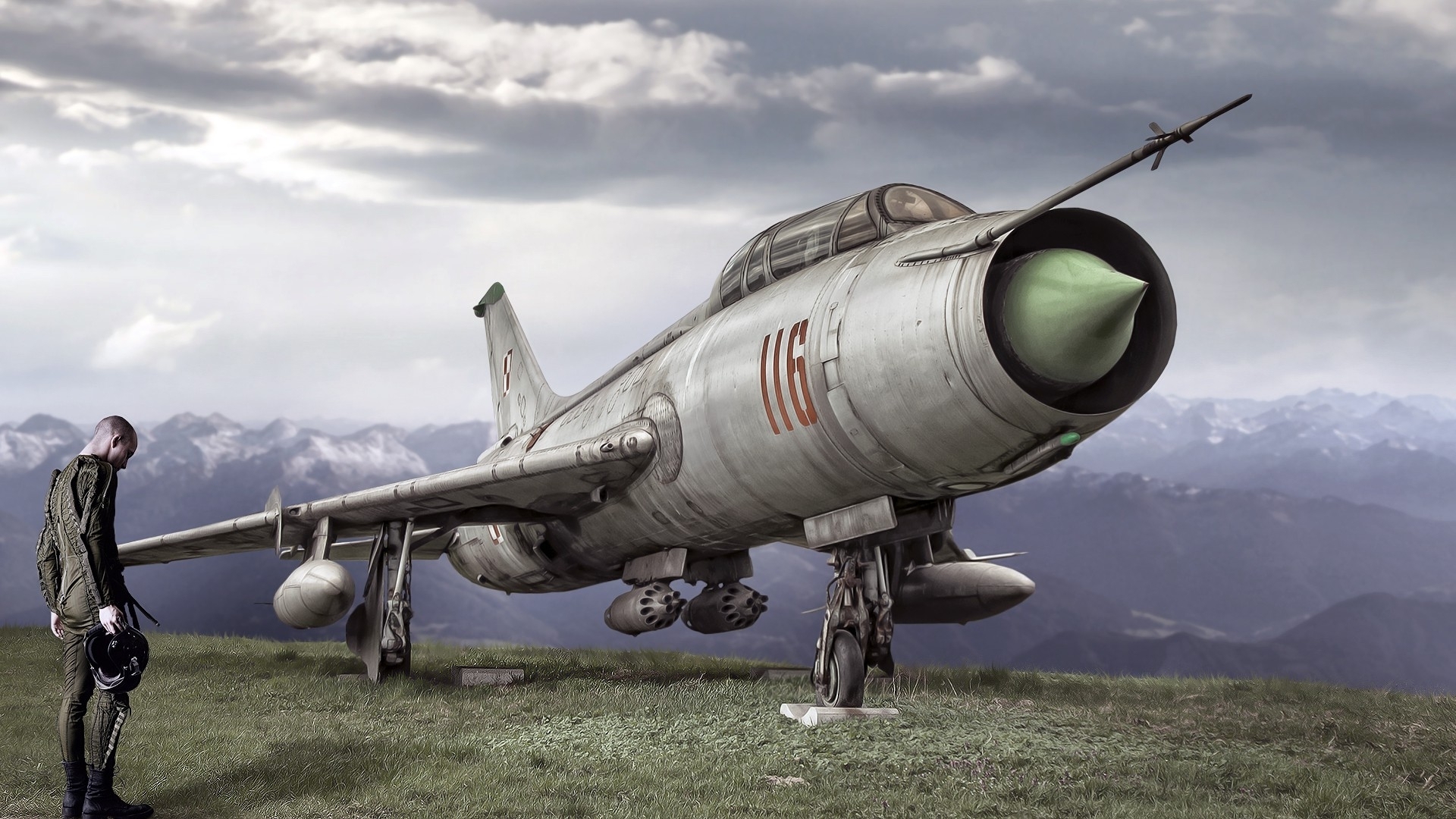 Aircraft Polish Digital Art Mig21 Wallpaper - Polskie Lotnictwo Wojskowe Tapety - HD Wallpaper 
