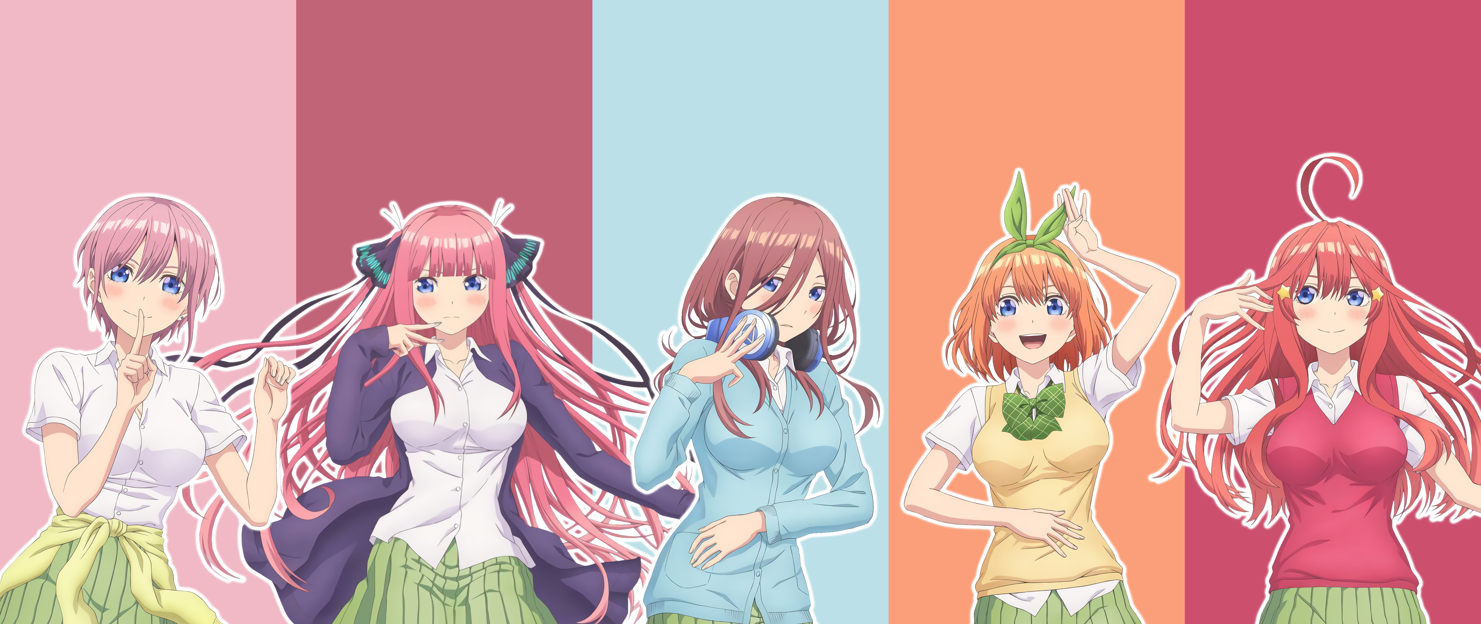 Go Toubun No Hanayome Characters - HD Wallpaper 