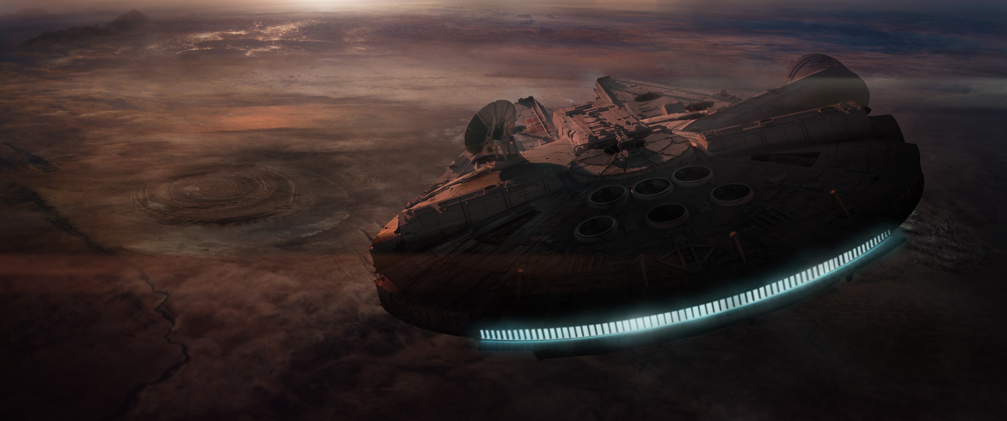 Millennium Falcon Wallpaper Ultrawide - HD Wallpaper 