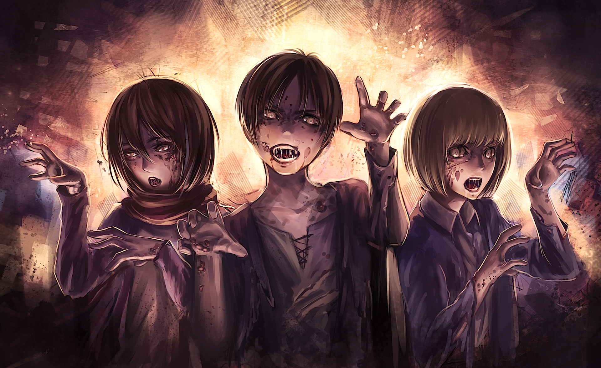 Attack On Titan Halloween - HD Wallpaper 