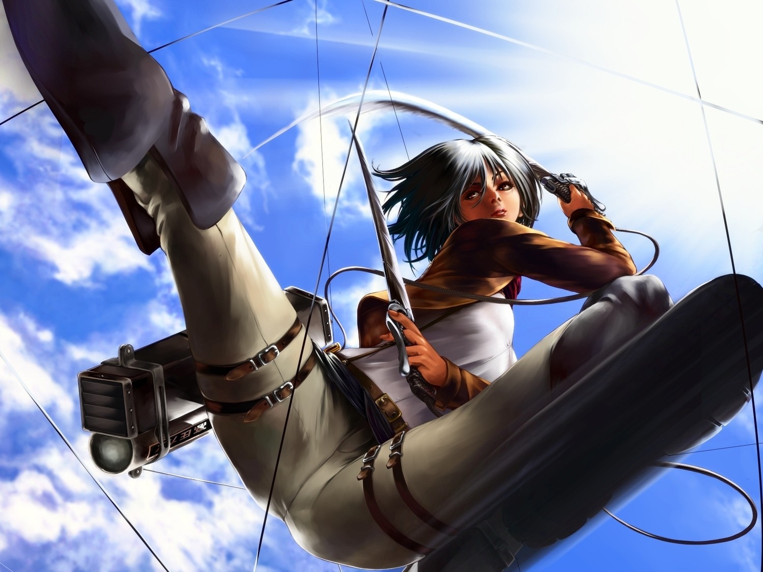 Attack On Titan Download Wallpaper - Mikasa Attack On Titan Wallpaper Hot - HD Wallpaper 