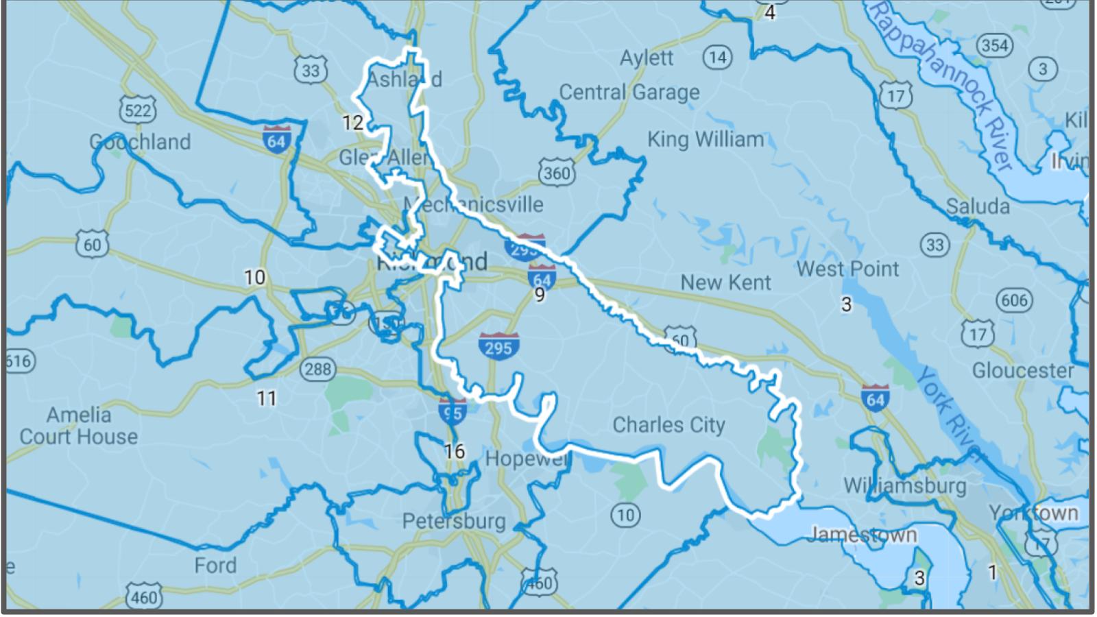 Va Senate District - Virginia Senate District 9 Map - HD Wallpaper 