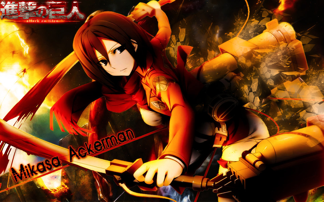 Mikasa Ackerman Attack On Titan Wallpaper Anime Wallpapers - Shingeki No Kyojin Title - HD Wallpaper 