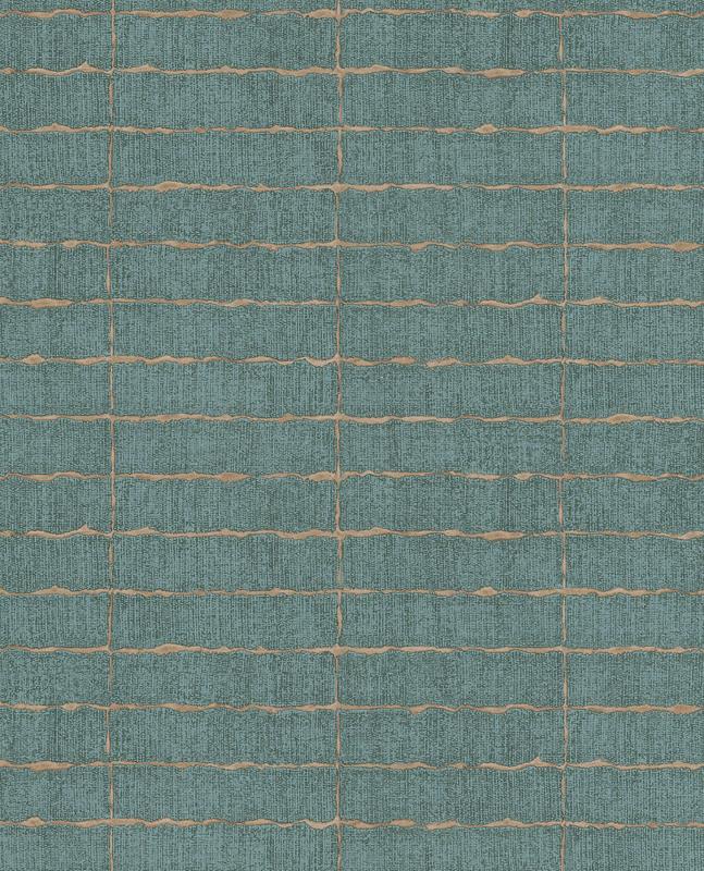 Batna Teal Brick 376071 Brewster Wallpaper - Tints And Shades - HD Wallpaper 