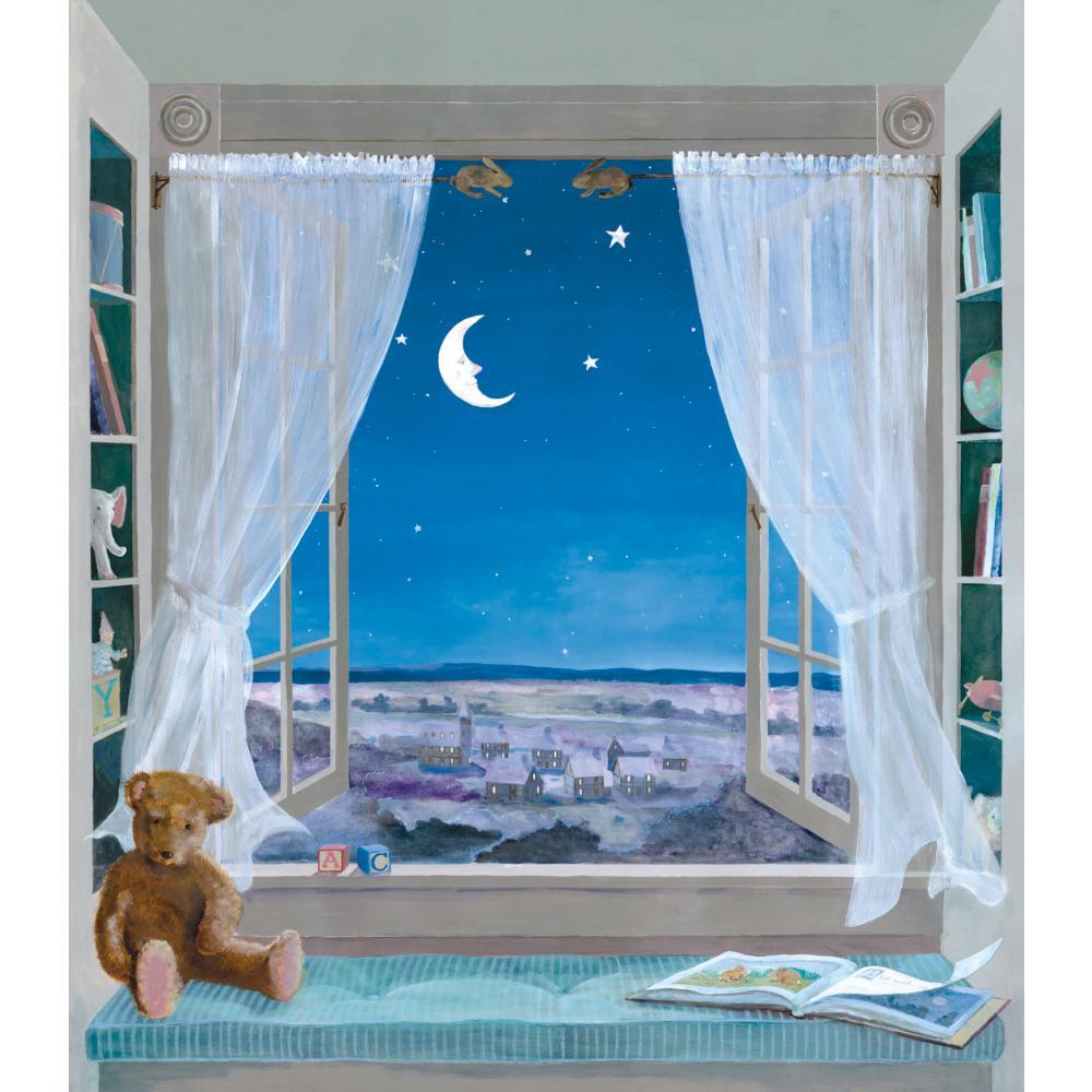 Bedroom Window Night Sky - HD Wallpaper 