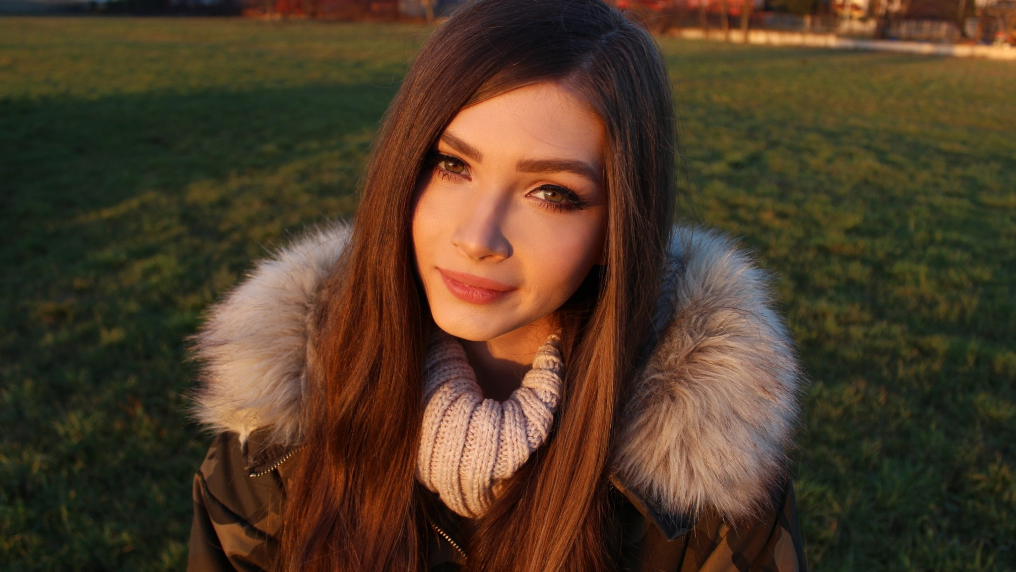 Russian, Woman, Long Hair, Model, Wallpaper - HD Wallpaper 