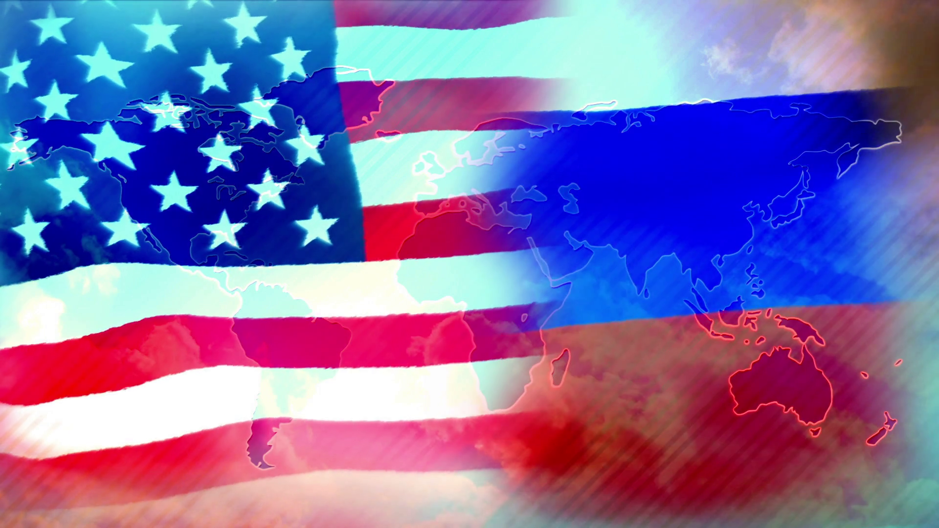 Russian And Us Flag - HD Wallpaper 