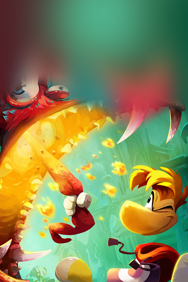 Com Apple Wallpaper Rayman Fight Dragon Iphone4 - Rayman Legends - HD Wallpaper 