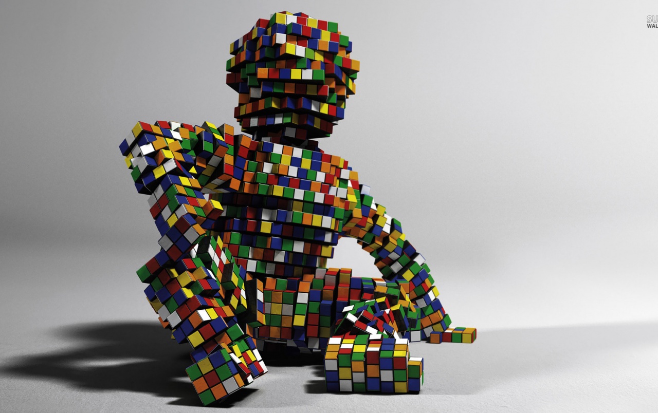 Rubiks Cube Figure Wallpapers - Cubo De Rubik Fondo De Pantalla - HD Wallpaper 