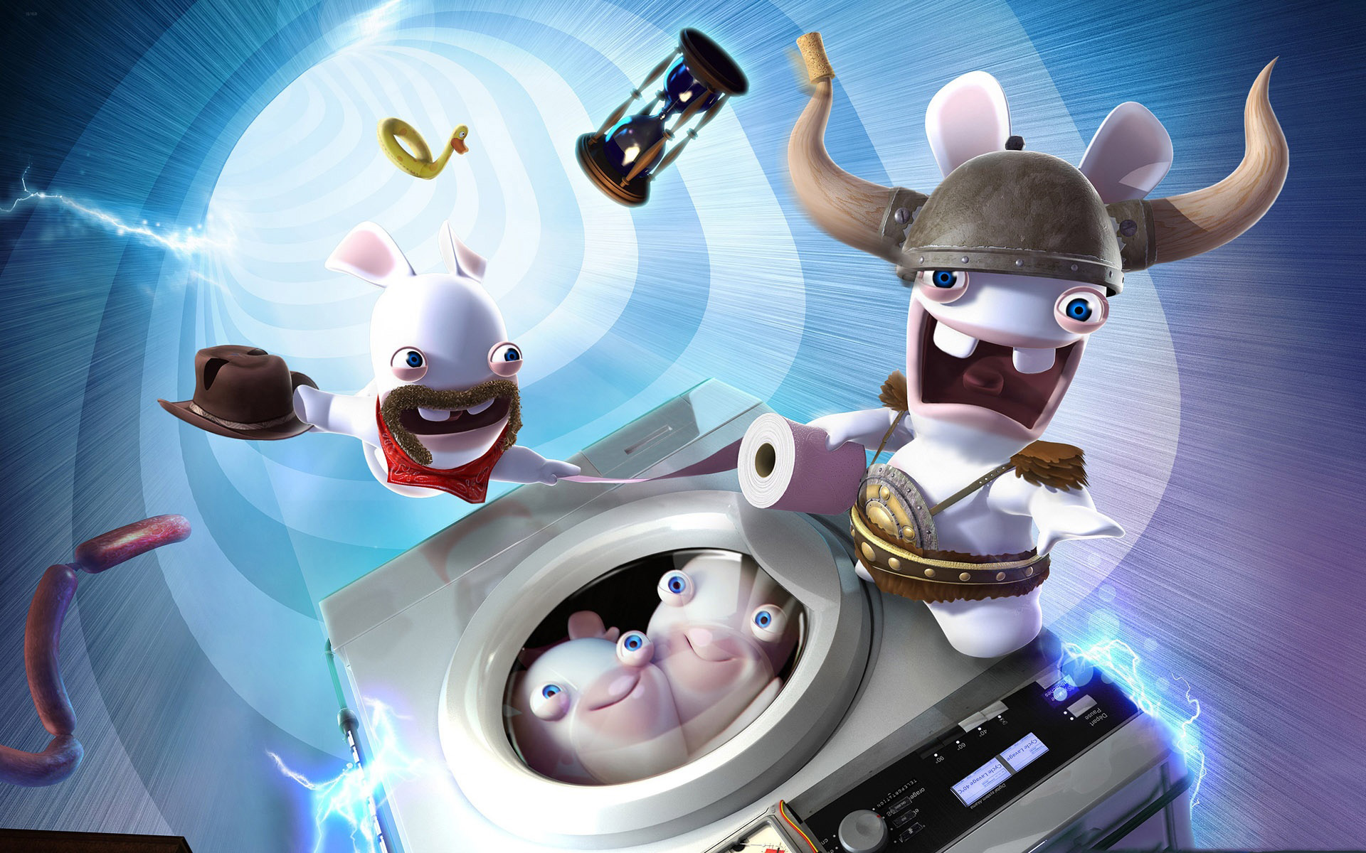 Desktop Wallpapers Free Rayman Raving Rabbids - Raving Rabbids Time Travel - HD Wallpaper 