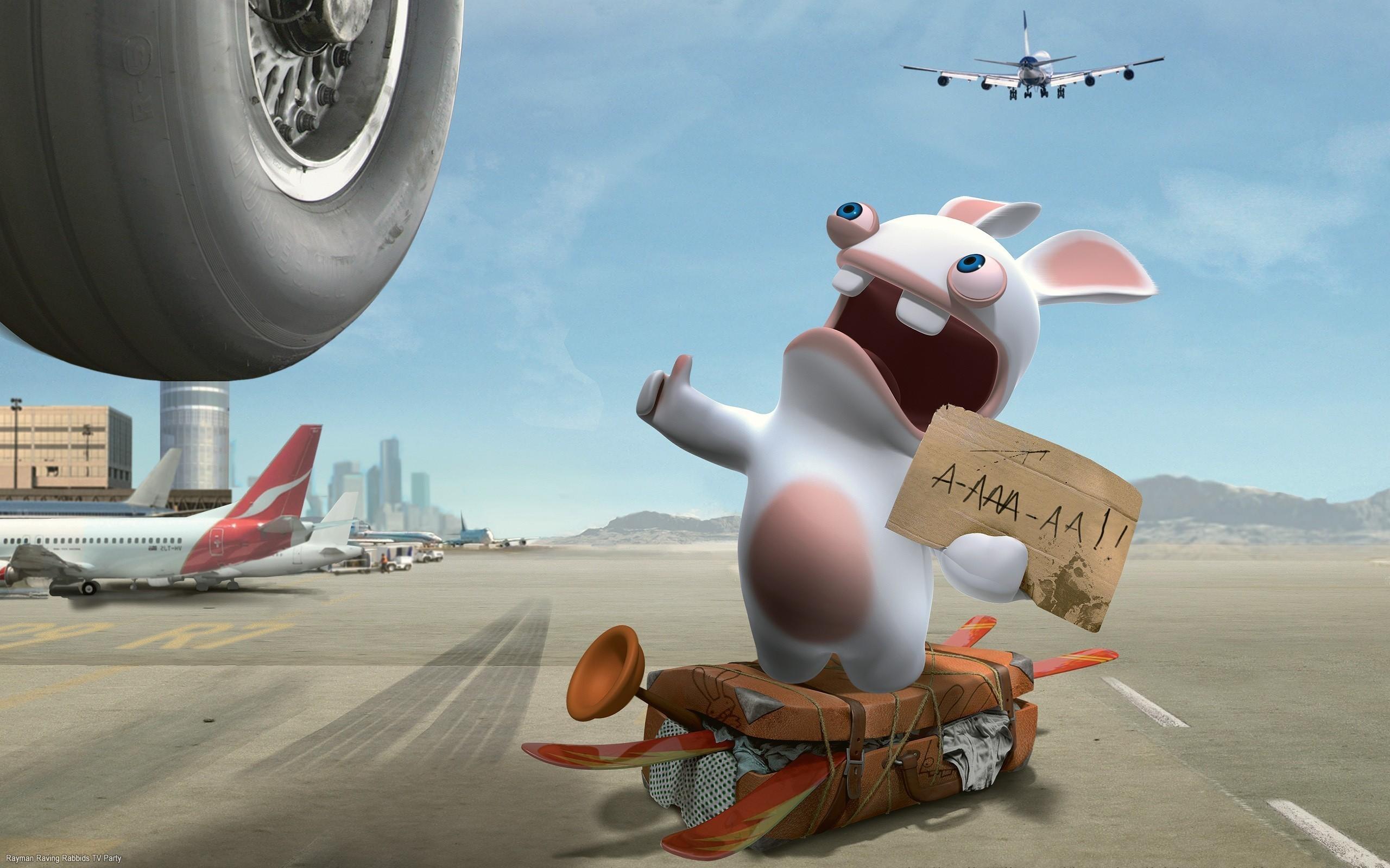 Rayman Raving Rabbids 2 - HD Wallpaper 