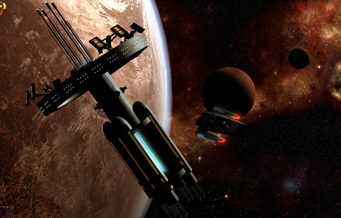 Photo Wallpaper Space, Planet, Stars, Base, Freelancer - Outer Space - HD Wallpaper 