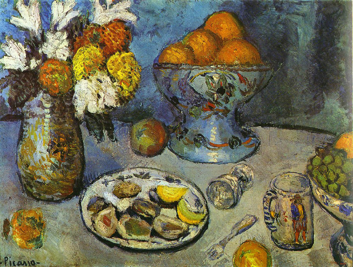 Still Life Of A Dessert - Dessert Pablo Picasso - HD Wallpaper 