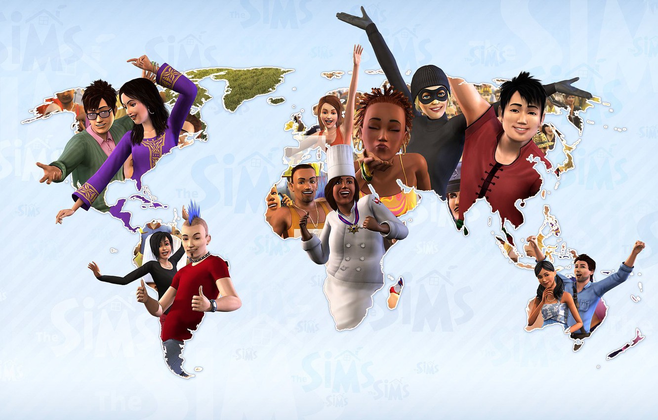 Photo Wallpaper Map, Characters, Simulator, The Sims - Montenegro Passport Visa Free Countries - HD Wallpaper 