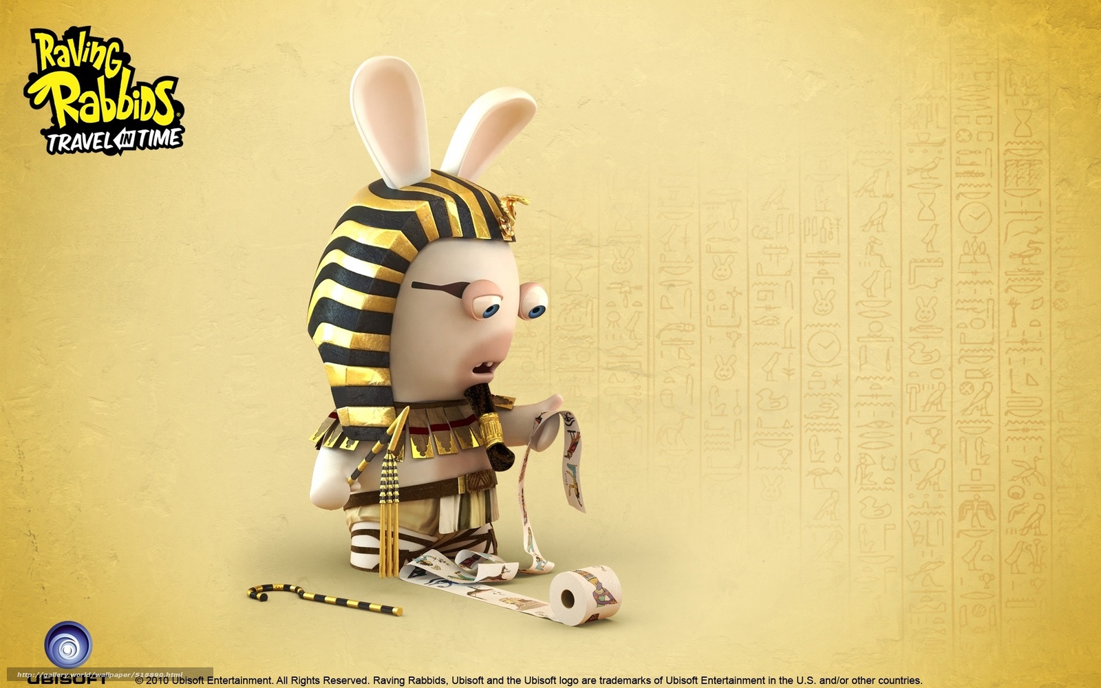 Download Wallpaper Pharaoh, Egypt, Rabbit Free Desktop - Raving Rabbids Travel In Time Wallpaper Hd - HD Wallpaper 
