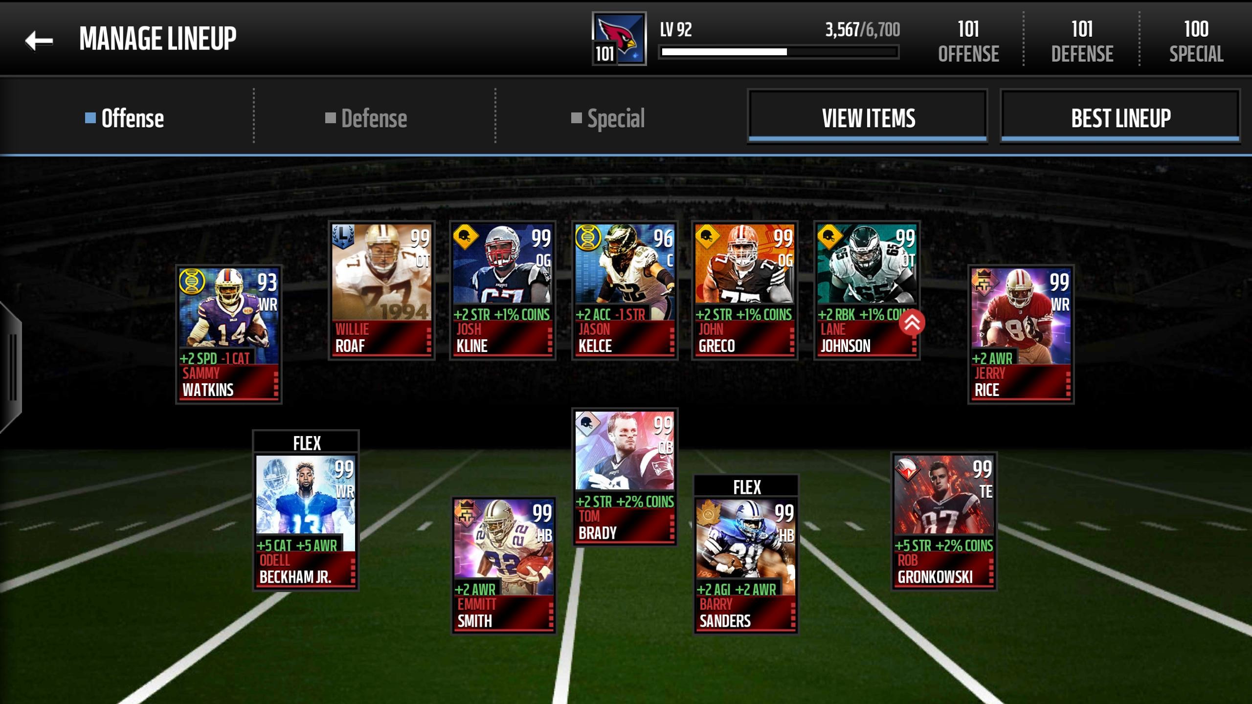 My 101 Overall Team - 93 Overall Madden Mobile - HD Wallpaper 