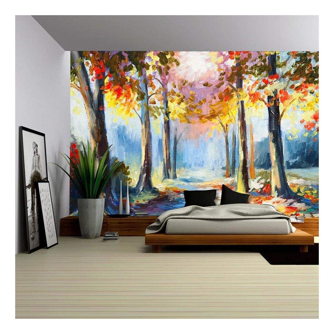Sunset Wall Mural Painting - HD Wallpaper 