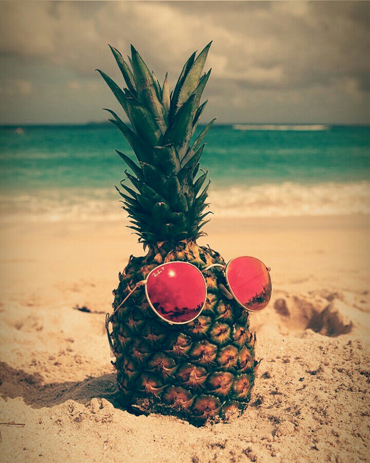 Food, Paradise, Pineapple Cute - Beach Wallpaper Summer Fun - HD Wallpaper 