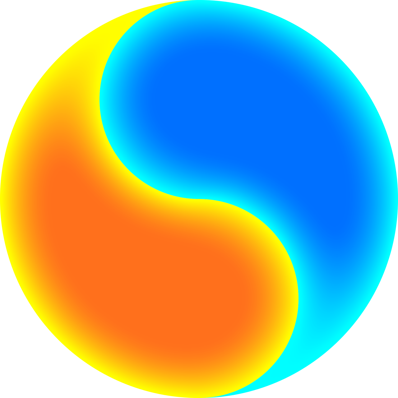 Yinyang Night Day Taoism Free Photo - Yin Yang Amarillo Y Azul - HD Wallpaper 