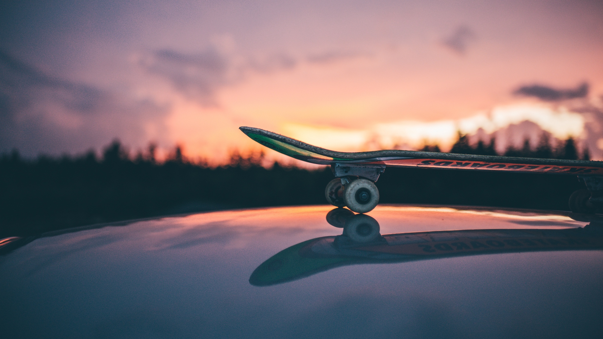 Wallpaper Skateboard, Sunset, Sky - Skateboard Wallpaper 4k - HD Wallpaper 