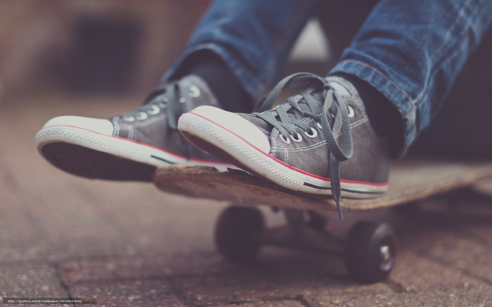 Download Wallpaper Sneakers, Skateboard, Asphalt Free - Skateboard Converse - HD Wallpaper 