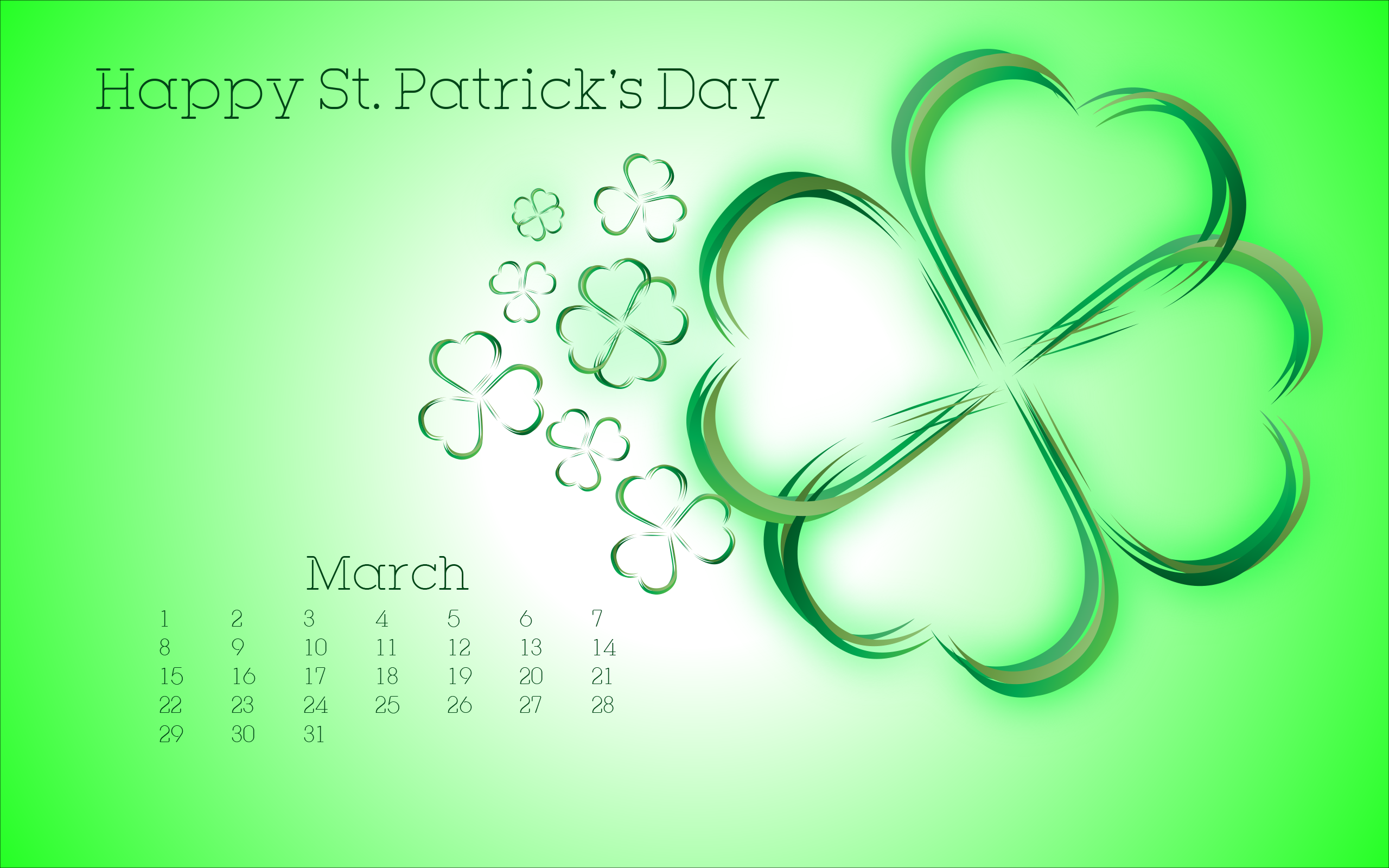 St Patrick's 2019 March Calendar - HD Wallpaper 