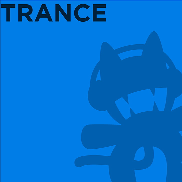 Monstercat, Edm, Blue, Communication, Silhouette, Human - Cat - HD Wallpaper 