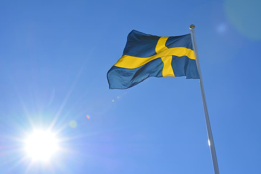 Flag, Sweden, Swedish Flag, Solar, Wind, Background, - Sweden Flag Background - HD Wallpaper 