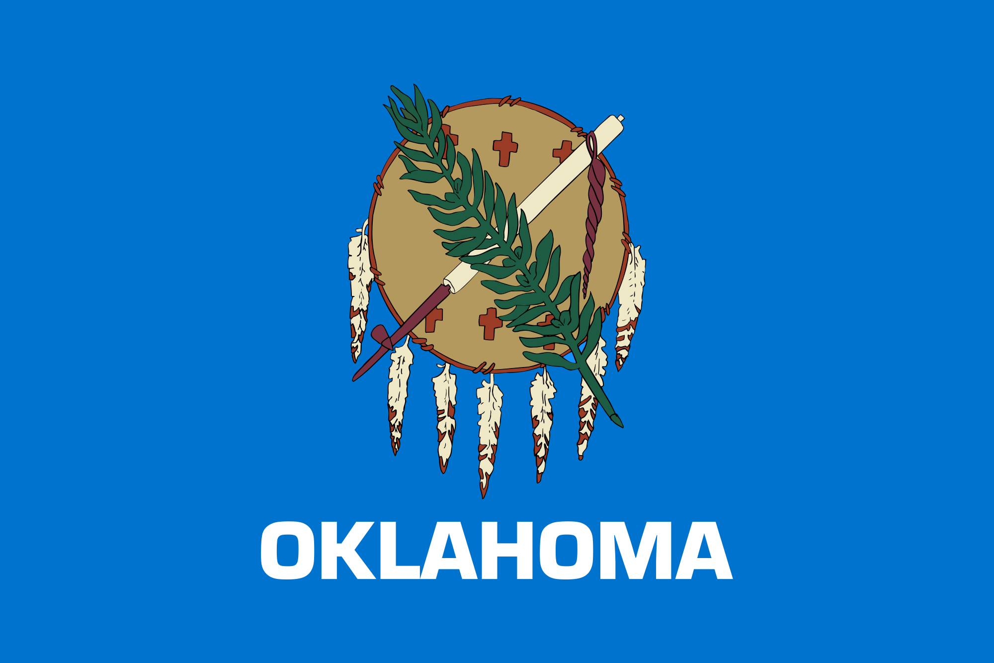 Oklahoma Flag - HD Wallpaper 