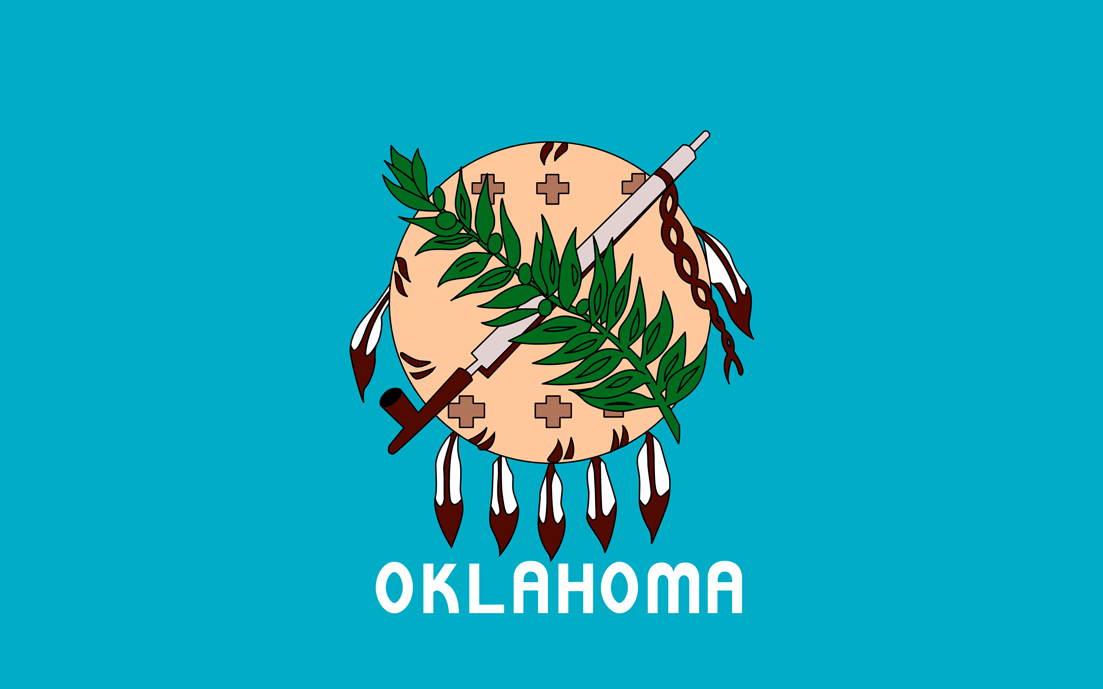 Oklahoma Flag Svg - HD Wallpaper 
