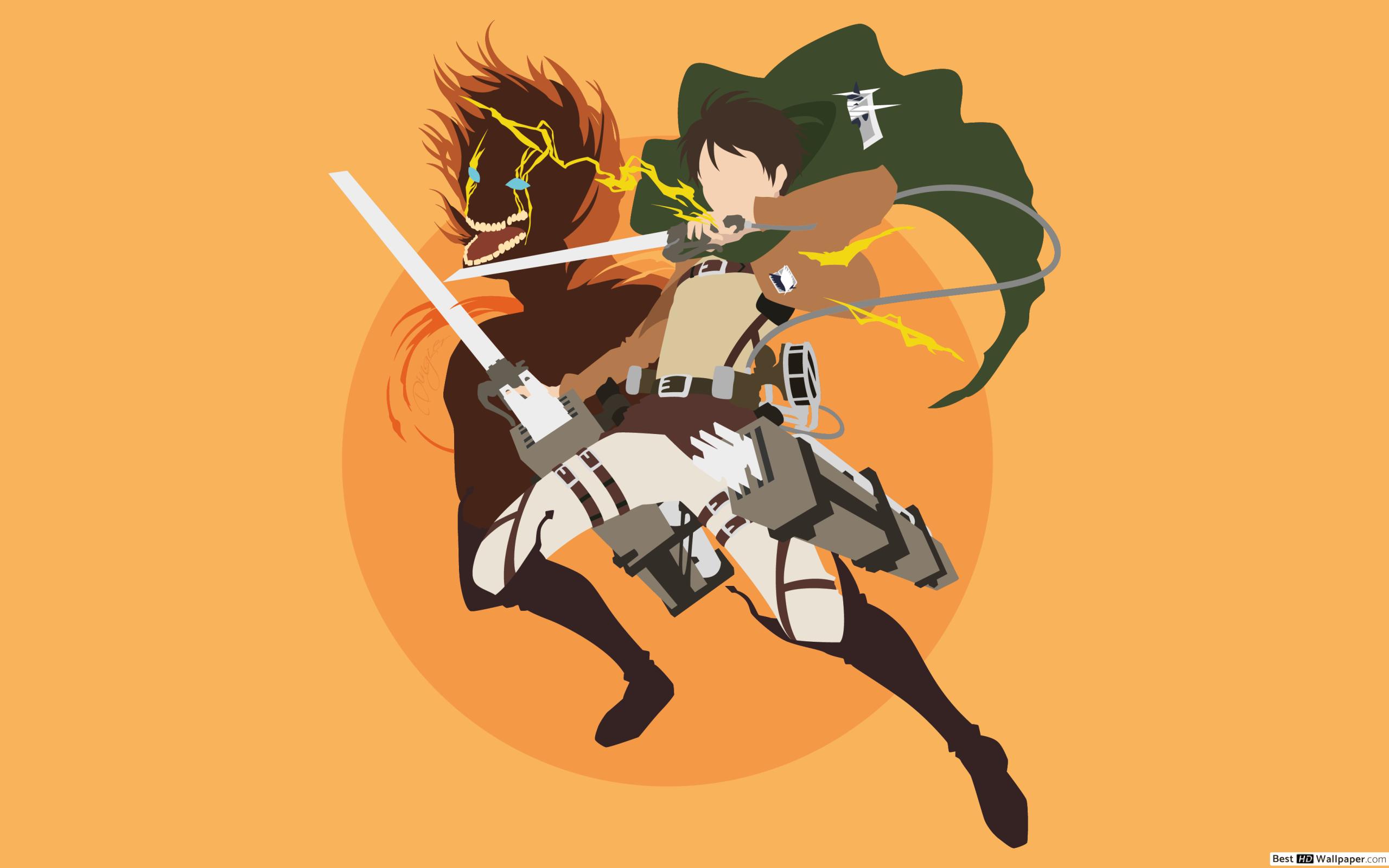 Attack On Titan Minimalist - HD Wallpaper 