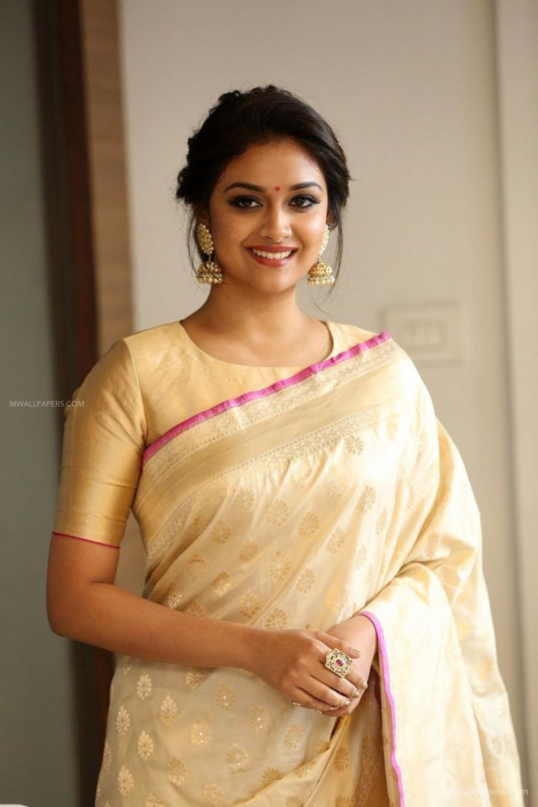 Keerthy Suresh Hd Wallpapers (1080p, 4k) (58513) - Keerthi Suresh Saree Blouse Design - HD Wallpaper 