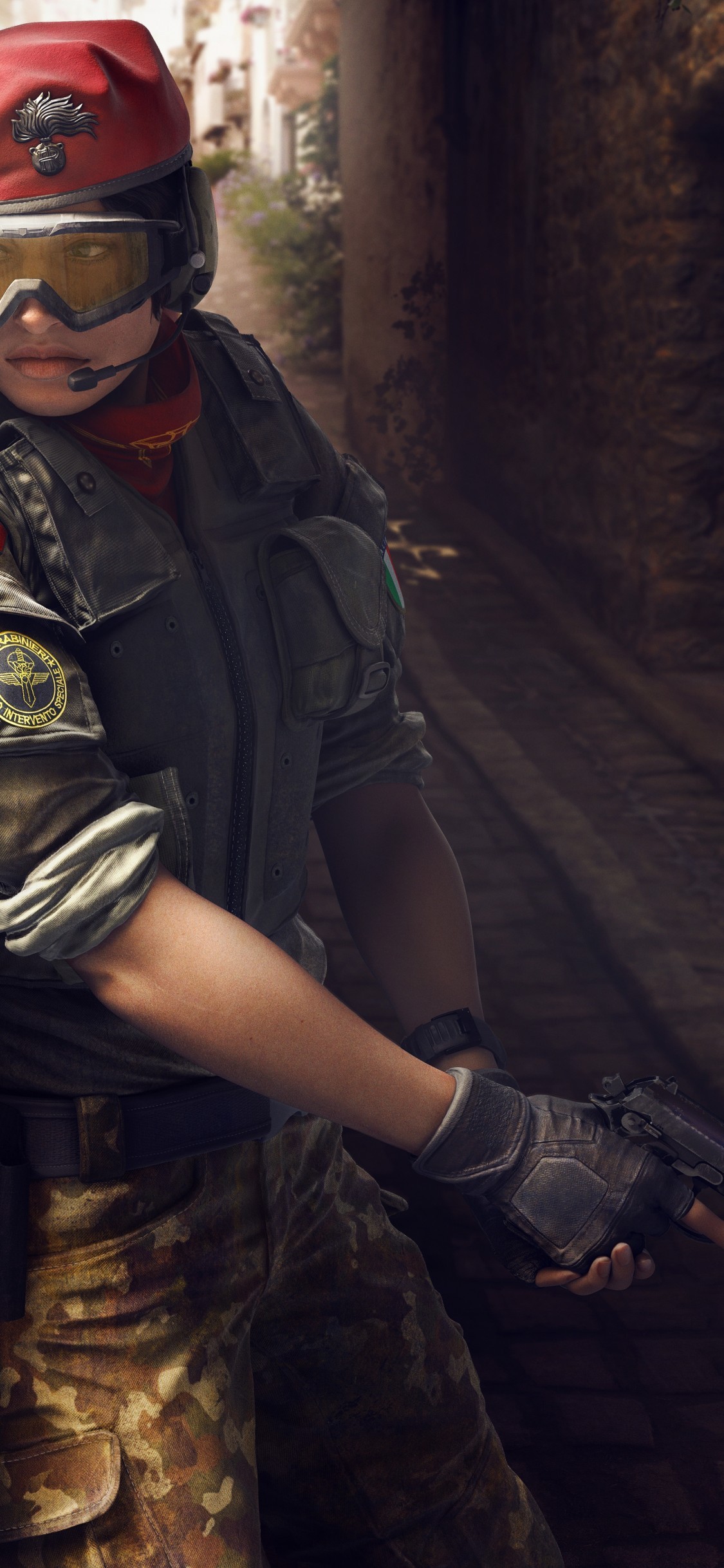 live rainbow six siege wallpaper on Tom Clancy S Rainbow Six Siege Alibi Rainbow Six Siege Alibi Face 1125x2436 Wallpaper Teahub Io