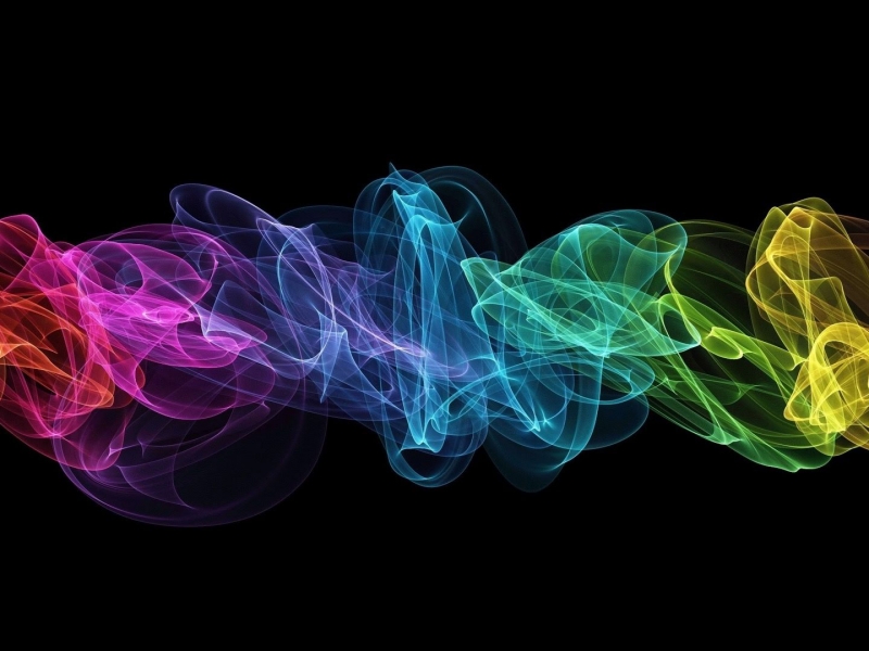Rainbow Color Smoke - Fractal Art - HD Wallpaper 