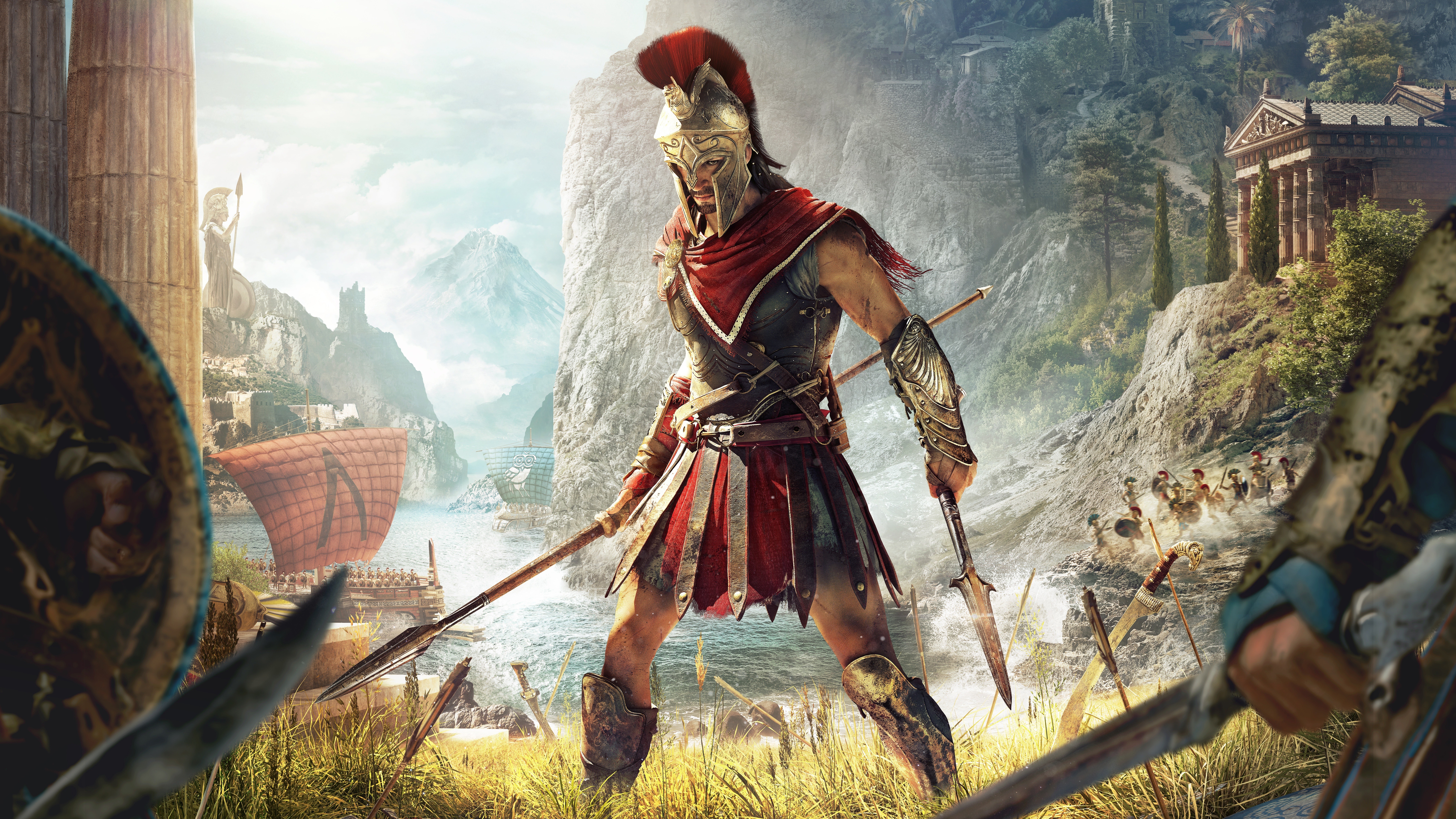Wallpaper Assassin S Creed - Spartan Assassin's Creed Odyssey - HD Wallpaper 