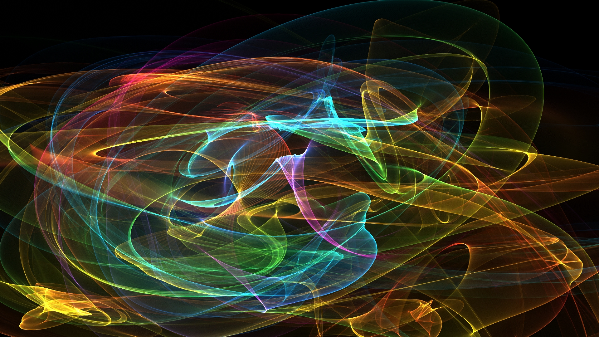 Wallpaper Curve Line Smoke Rainbow Expressionism - Wallpaper - HD Wallpaper 