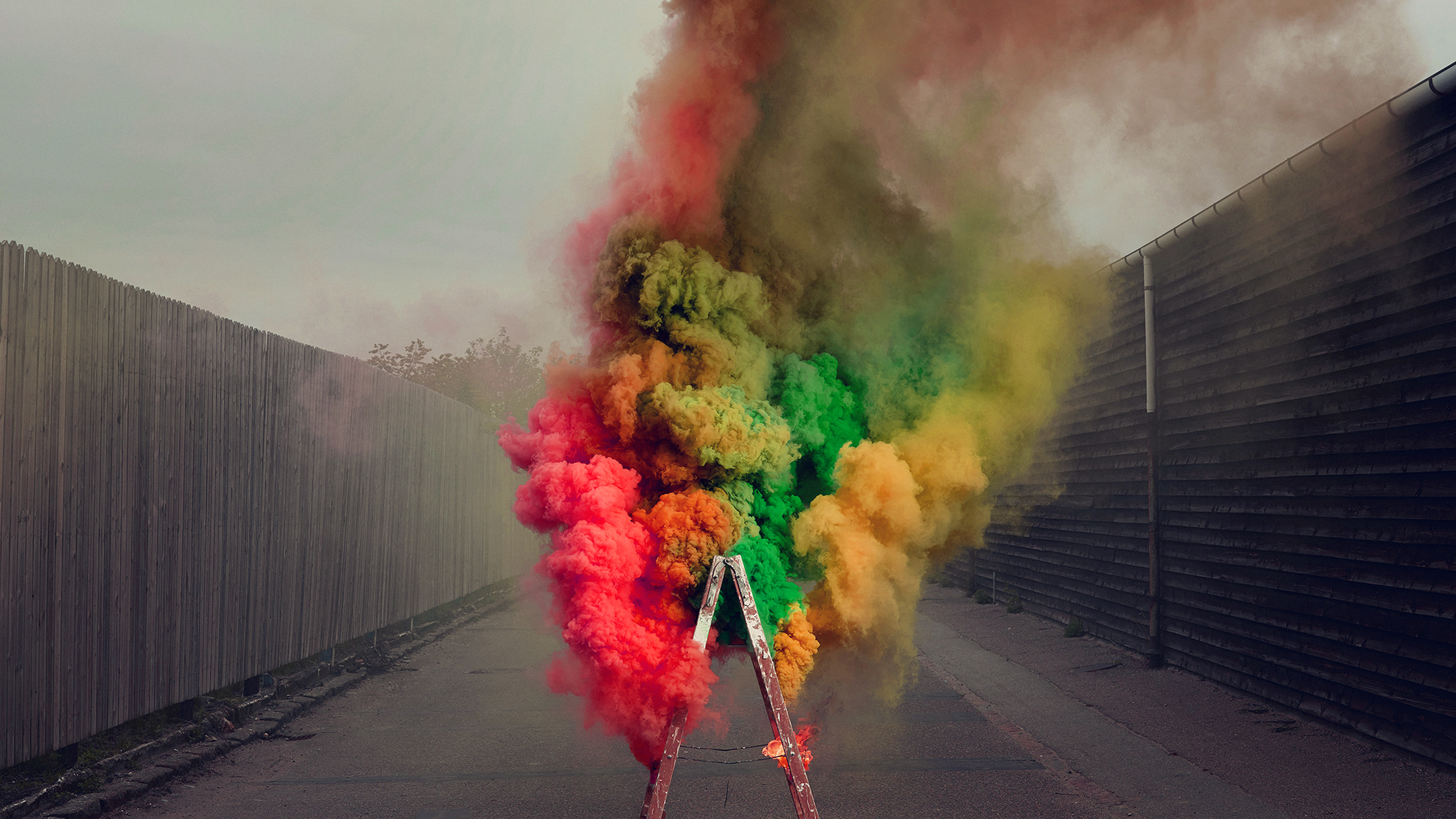 Rainbow Smog - HD Wallpaper 