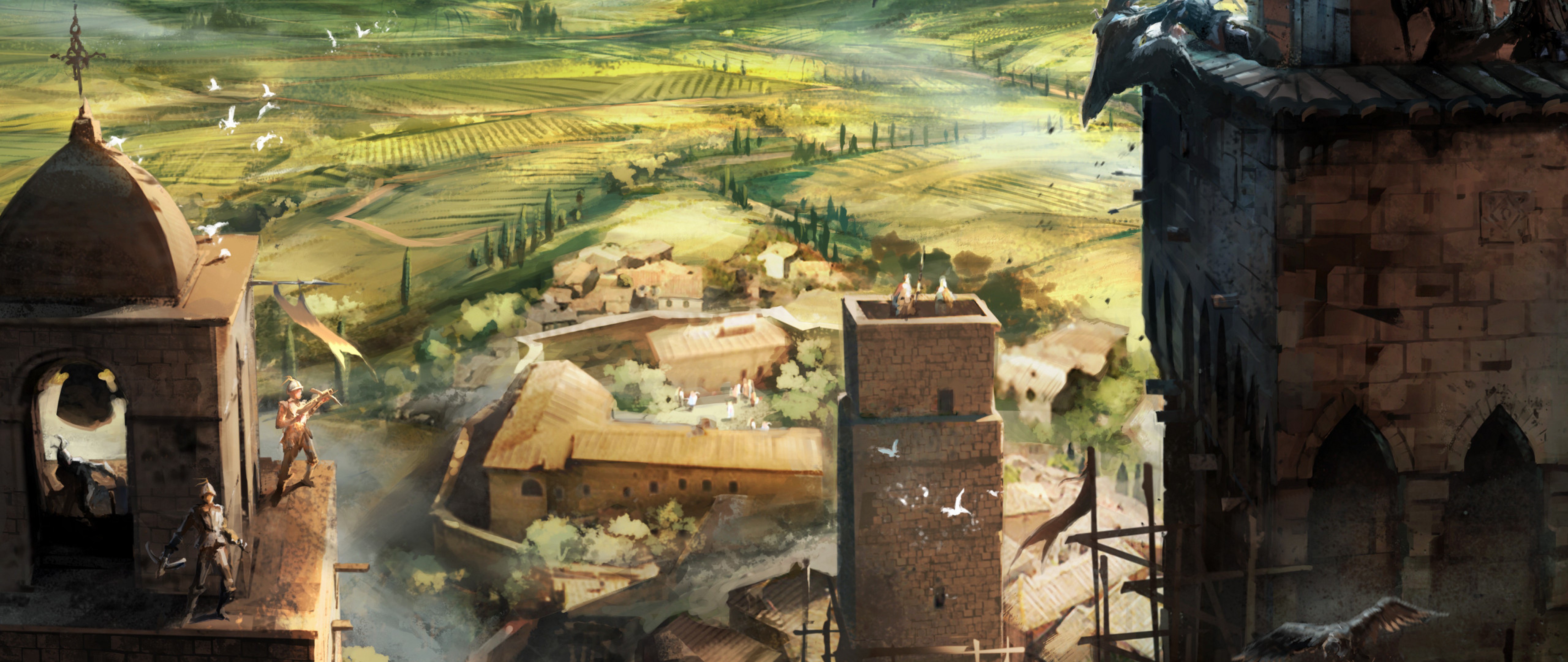 Assassin Creed Brotherhood Village - HD Wallpaper 