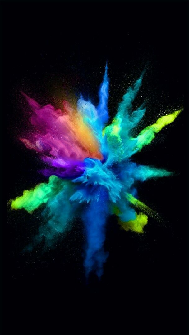 Iphone Colorful Smoke Background - HD Wallpaper 