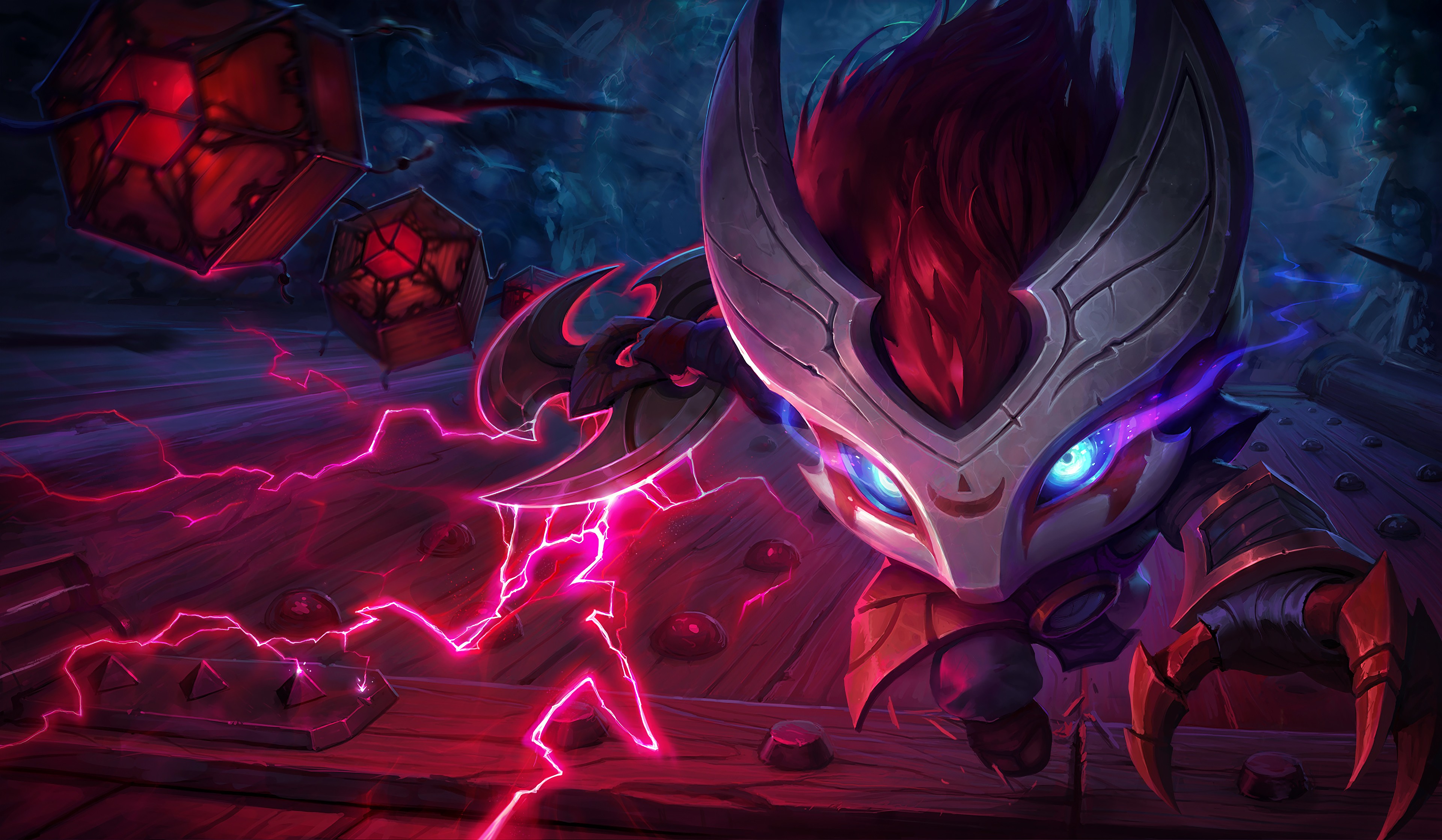 Blood Moon Kennen Splash Art League Of Legends Artwork - HD Wallpaper 