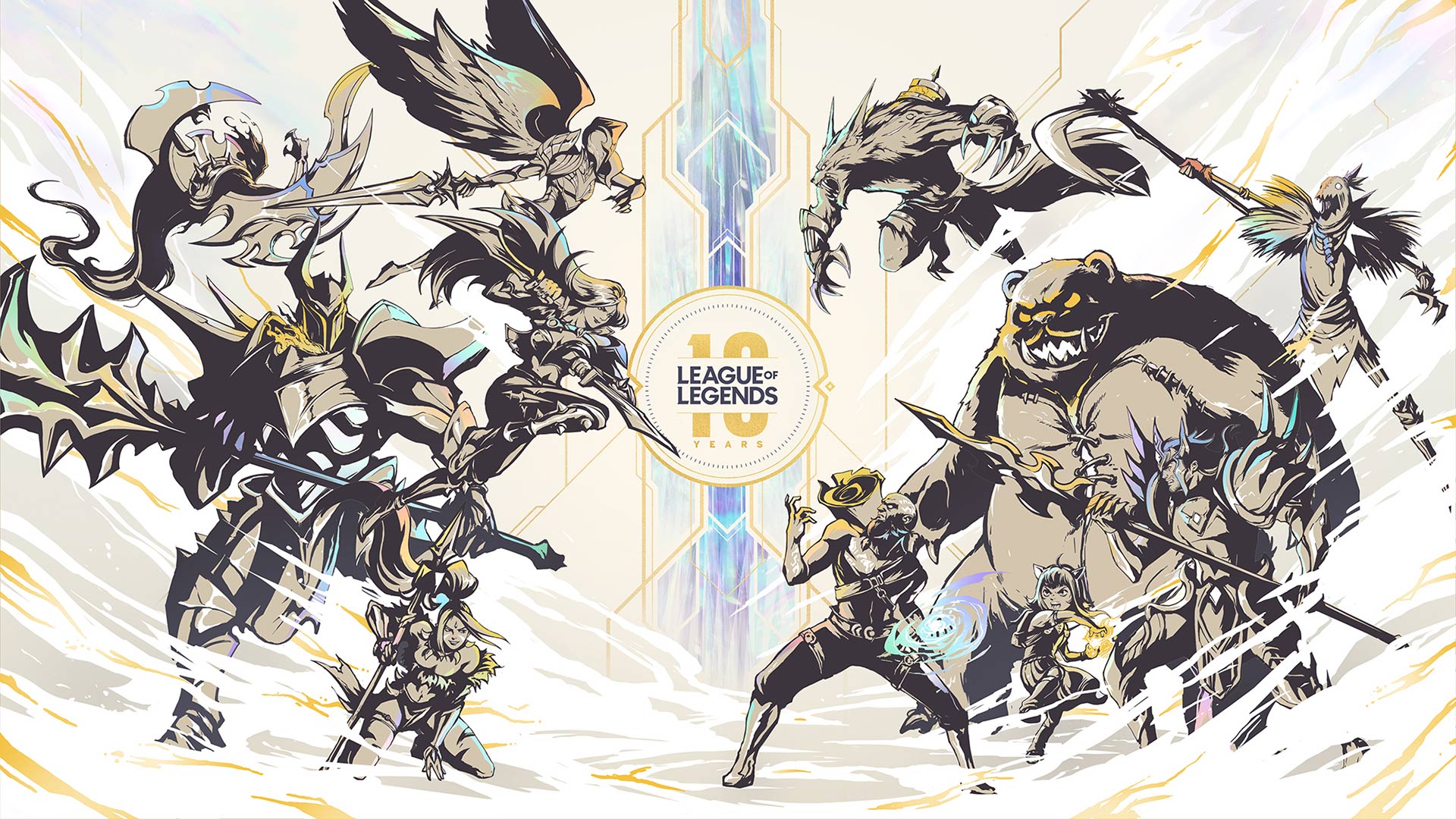 League Of Legends 10th Anniversary - HD Wallpaper 