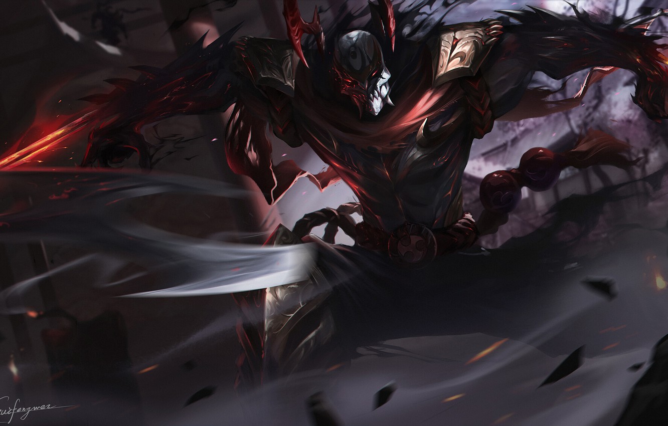 Photo Wallpaper The Game, League Of Legends, Lol, Character, - League Of Legends Wallpaper 4k Zed - HD Wallpaper 