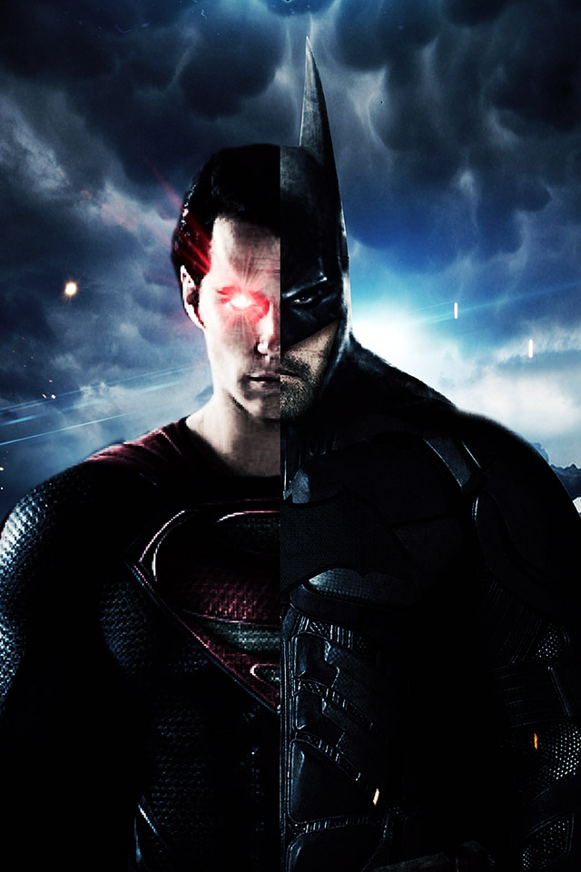 Com Apple Wallpaper Batman Superman Half Iphone4 - Batman Vs Superman Hd Wallpapers For Iphone - HD Wallpaper 