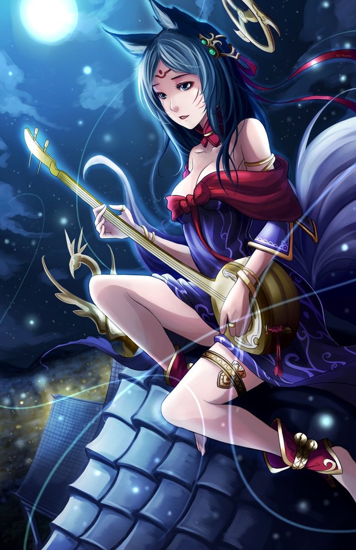 Ahri - Ahri League Of Legends Fan Art Hot - HD Wallpaper 