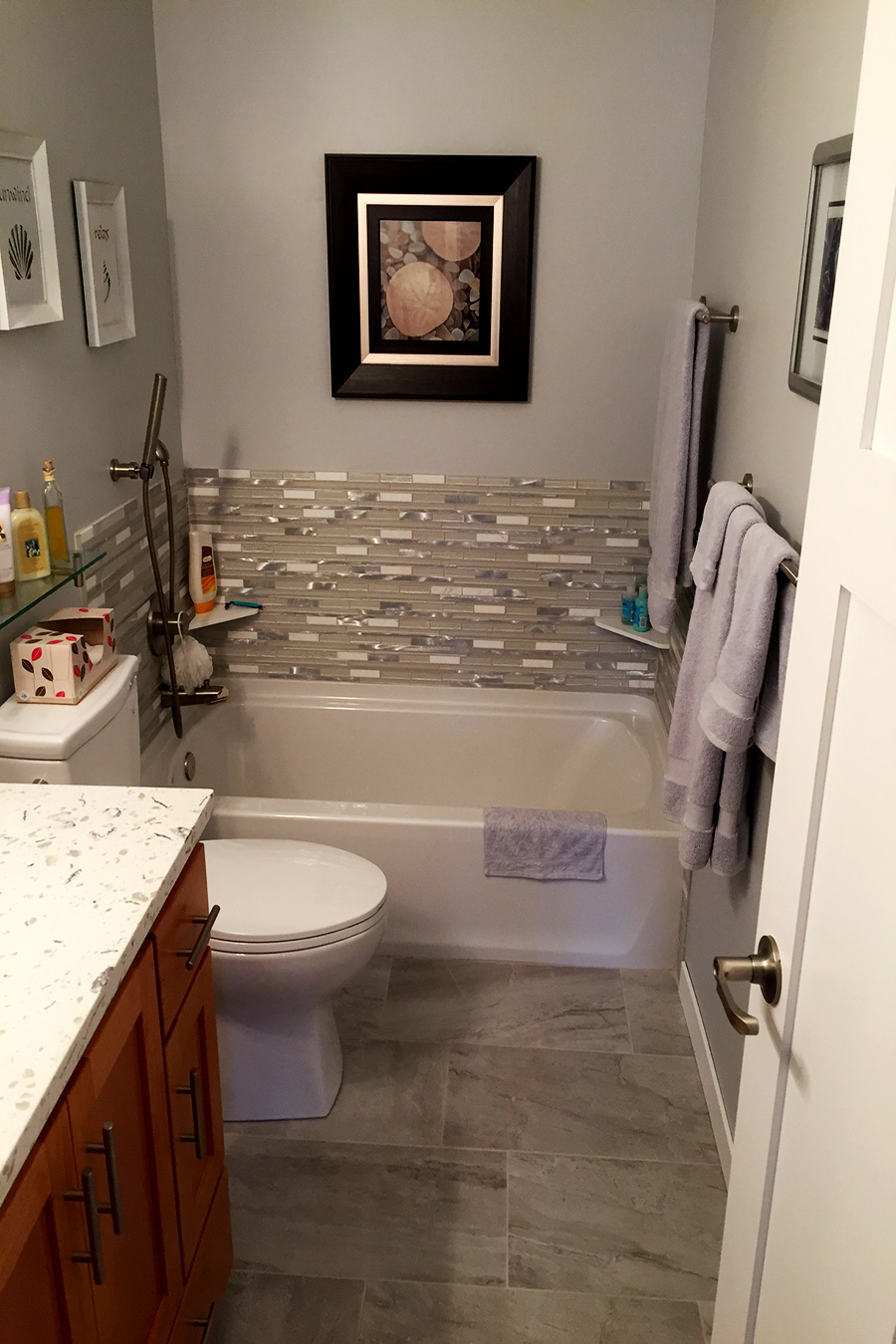 Half Bath Remodel With Tiling, Half Bathroom Remodel