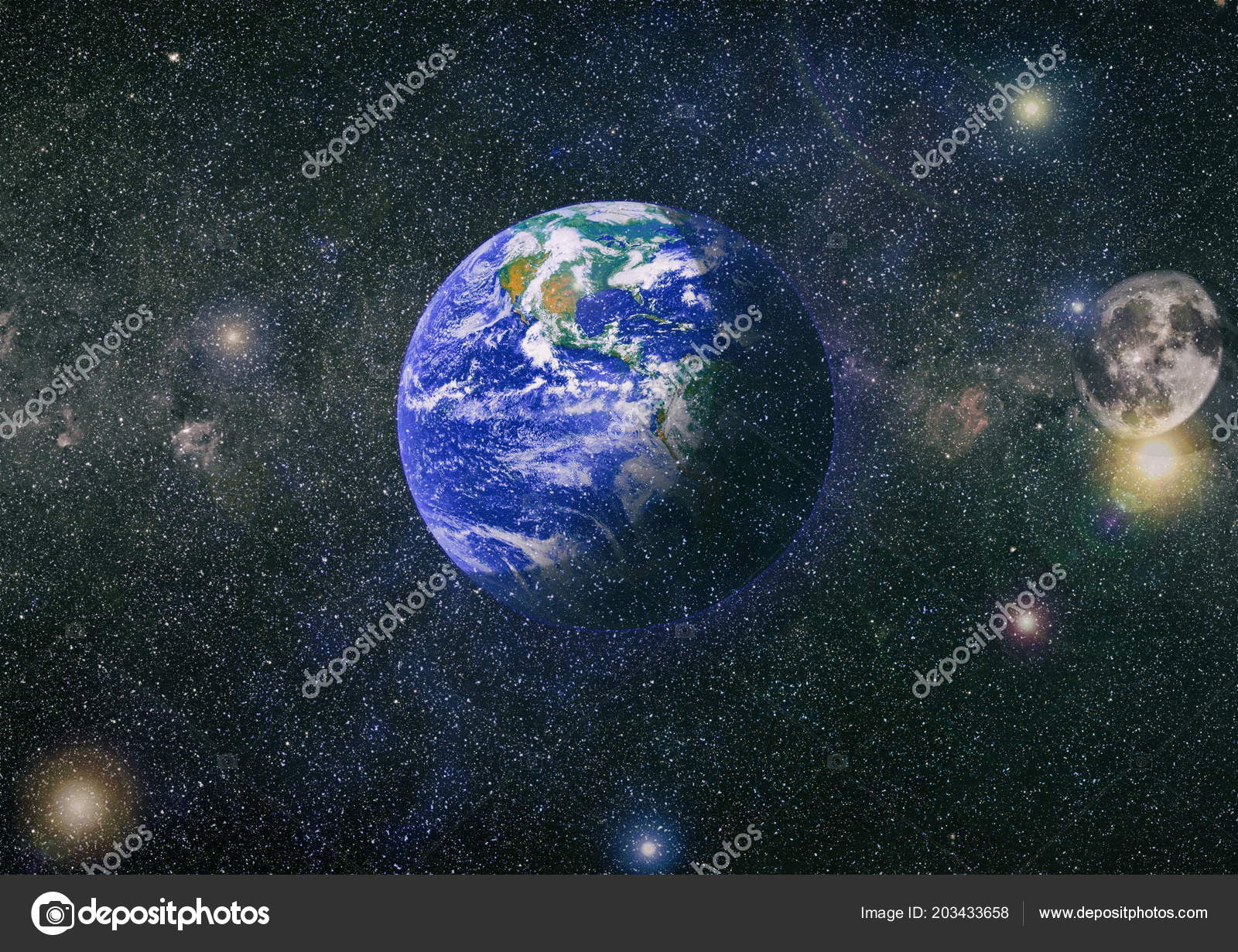 Earth And Moon Wallpaper - HD Wallpaper 