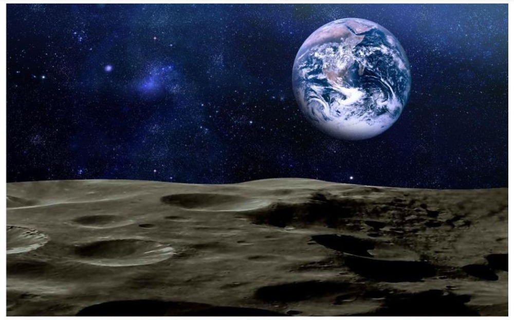 Earth And Moon Wallpaper - HD Wallpaper 