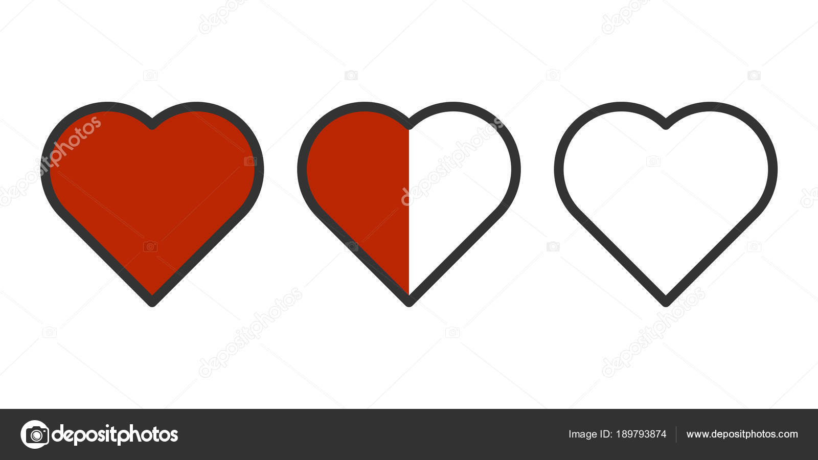 Heart Half Red Half White Png - HD Wallpaper 