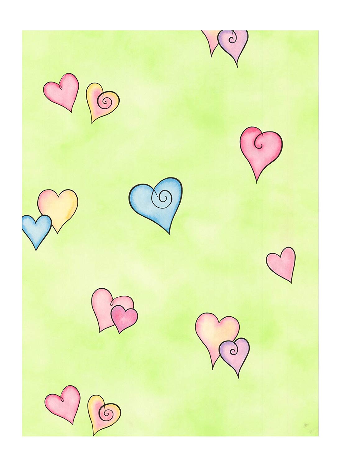 York Wallcoverings York Kids Iv Yk0192 Heart Wallpaper, - Mint And Pink Color Background - HD Wallpaper 