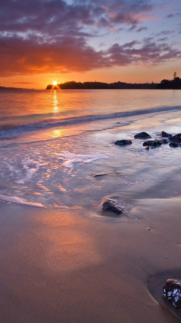 New Zealand Beach Sunset - HD Wallpaper 
